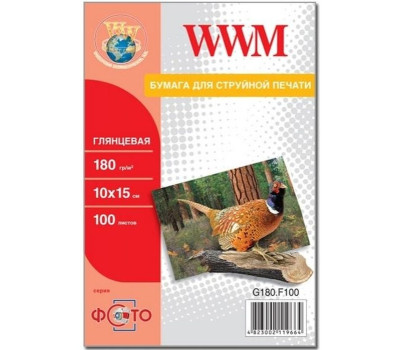 Фотопапір WWM, глянсовий, A6 (10х15), 180 г/ м?, 500 арк (G180.F500) Фотопапір WWM, глянсовий, A6 (10х15), 180 г/ м?, 500 арк (G180.F500)