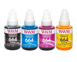 Комплект чорнил WWM Epson L100/ 120/ 200/ 300/ 350/ 3100, 4x140 мл (E664SET4)