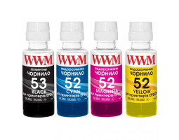 Комплект чорнил WWM HP GT52/ GT53, 4x100 мл (GT53SET) Комплект чорнил WWM HP GT52/ GT53, 4x100 мл (GT53SET)