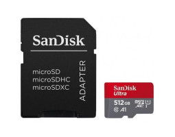 Карта пам`яті microSDXC, 512Gb, Class10 UHS-I Ultra A1, SanDisk, SD адаптер (SDSQUAC-512G-GN6MA) Карта пам`яті microSDXC, 512Gb, Class10 UHS-I Ultra A1, SanDisk, SD адаптер (SDSQUAC-512G-GN6MA)