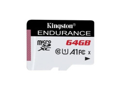 Карта пам`яті microSDXC, 64Gb,Class10 UHS-I U1 A1,Kingston High Endurance,без адаптера,(SDCE/ 64GB)