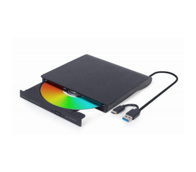 Внешний оптический привод Gembird, Black, DVD+/ -RW, USB 3.1 / Type-C (DVD-USB-03) Внешний оптический привод Gembird, Black, DVD+/ -RW, USB 3.1 / Type-C (DVD-USB-03)