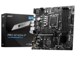 Мат. плата LGA1700, MSI PRO B760M-P, 4xDDR5, VGA/ HDMI/ DP, MicroATX