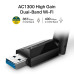 Сетевая карта USB TP-Link Archer T3U Plus, Black, 5GHz /  2.4GHz, AC1300 (867 /  400 Мбит/ с), USB 
