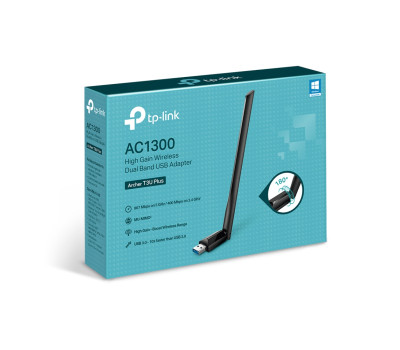 Сетевая карта USB TP-Link Archer T3U Plus, Black, 5GHz / 2.4GHz, AC1300 (867 / 400 Мбит/ с), USB Сетевая карта USB TP-Link Archer T3U Plus, Black, 5GHz / 2.4GHz, AC1300 (867 / 400 Мбит/ с), USB