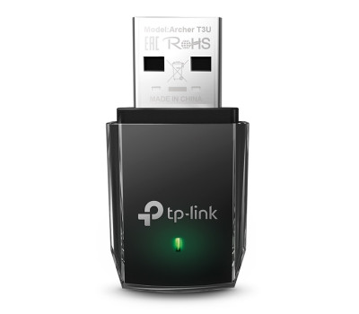 Сетевая карта USB TP-LINK Archer T3U, Black, 5GHz/ 2.4GHz, AC1300 (867/ 400 Мбіт/ с), USB 3.0