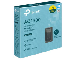 Сетевая карта USB TP-LINK Archer T3U, Black, 5GHz/ 2.4GHz, AC1300 (867/ 400 Мбіт/ с), USB 3.0