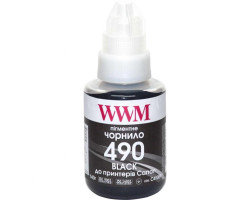 Чернила WWM Canon G1400/ G2400/ G3400, Black, 140 мл, пигментное (C490BP)