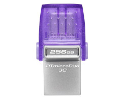 USB 3.2 Flash Drive 256Gb Kingston DataTraveler microDuo 3C Type-A/ Type-C, 200Mb/ s (DTDUO3CG3/ 256GB)
