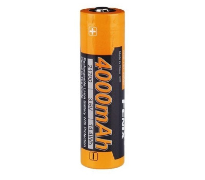 Акумулятор 21700, 4000 мАг, Fenix, 1 шт, Li-ion, 3.6V, Yellow (ARB-L21-4000P)