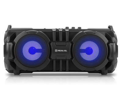 Колонка портативна 2.0 REAL-EL X-737 Black, 2 x 14 Вт, пластиковий корпус, Bluetooth Колонка портативна 2.0 REAL-EL X-737 Black, 2 x 14 Вт, пластиковий корпус, Bluetooth