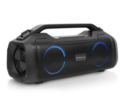 Колонка портативна 2.0 REAL-EL X-747 Black, 2 x 25 Вт, пластиковий корпус, Bluetooth, (EL121600013)