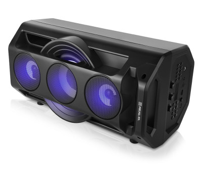 Колонка портативна 2.0 REAL-EL X-777 Black, 2 x 32.5 Вт, пластиковий корпус