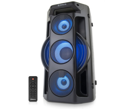 Колонка портативна 2.0 REAL-EL X-777 Black, 2 x 32.5 Вт, пластиковий корпус