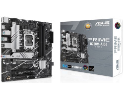 Мат. плата LGA1700, Asus PRIME B760M-A D4-CSM, 5xUSB3.2/ 7xUSB2.0, HDMI/ DP, MicroATX