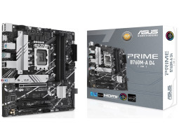 Мат. плата LGA1700, Asus PRIME B760M-A D4-CSM, 5xUSB3.2/ 7xUSB2.0, HDMI/ DP, MicroATX