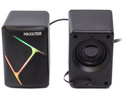 Колонки 2.0 Maxxter CSP-U004RGB Black, 2 x 3 Вт, пластиковий корпус-foto2