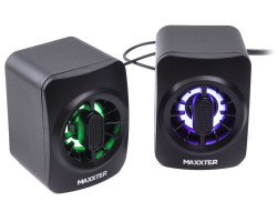 Колонки 2.0 Maxxter CSP-U005RGB Black