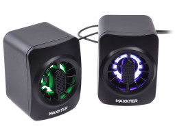 Колонки 2.0 Maxxter CSP-U005RGB Black