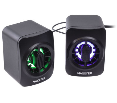 Колонки 2.0 Maxxter CSP-U005RGB Black Колонки 2.0 Maxxter CSP-U005RGB Black