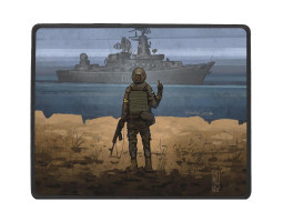 Коврик GTL Gaming S, Русский корабль иди... 250x210х2 мм антискользящая основа, защита от влаги