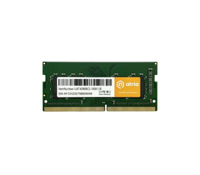 SO-DIMM DDR4 8Gb, 2666 MHz, Atria, 1.2V, CL19 (UAT42666CL19SK1/ 8) SO-DIMM DDR4 8Gb, 2666 MHz, Atria, 1.2V, CL19 (UAT42666CL19SK1/ 8)