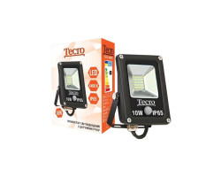 Прожектор LED, Tecro, 10W, 6400K, Black, 700Lm, 160?, IP65, кабель с заземлением (TL-FL-10B-PR)