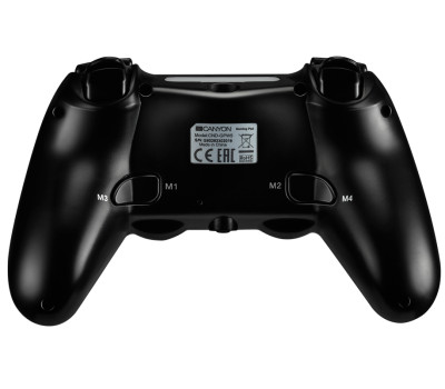 Геймпад Canyon для PlayStation 4, Black, бездротовий, з тачпадом, LED підсвічування, подвійний мотор Геймпад Canyon для PlayStation 4, Black, бездротовий, з тачпадом, LED підсвічування, подвійний мотор