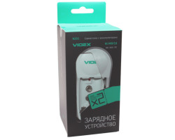Зарядний пристрій Videx VCH-N201, White, 2xAA/ AAA Ni-MH/ Ni-Cd, 1x