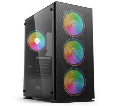 Корпус 2E Gaming Virtus Neo Tempered Glass Black, без БЖ, Mid Tower, (2E-G3301N)