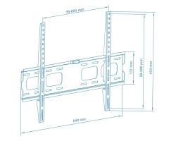 Настінне кріплення LCD/ Plasma TV 32-65&Prime; Walfix M-17B Black-foto2