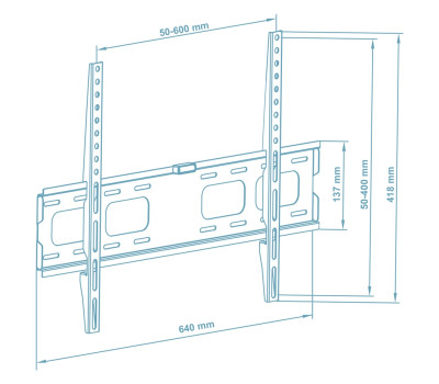 Настінне кріплення LCD/ Plasma TV 32-65&Prime; Walfix M-17B Black