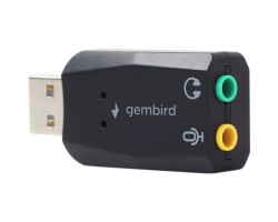 Звуковая карта USB 2.0, 5.1, Gembird, Black, Box (SC-USB2.0-01)