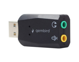 Звуковая карта USB 2.0, 5.1, Gembird, Black, Box (SC-USB2.0-01)