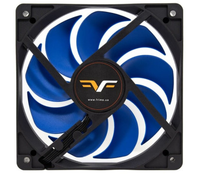 Вентилятор 120 мм, Frime 120x120x25мм 4Pin+Molex 2000rpm FD Bearing Black/ Blue (FBF120HB20PWM)