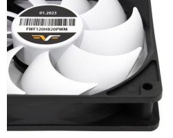 Вентилятор 120 мм, Frime 120x120x25мм 4Pin+Molex 2000rpm FD Bearing Black/ White (FWF120HB20PWM)-foto3