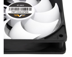 Вентилятор 120 мм, Frime 120x120x25мм 4Pin+Molex 2000rpm FD Bearing Black/ White (FWF120HB20PWM)-foto3