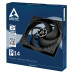 Вентилятор 140 мм, Arctic P14, Black, 140х140х27 мм, 1700 об/ хв, 3-pin, (ACFAN00123A)