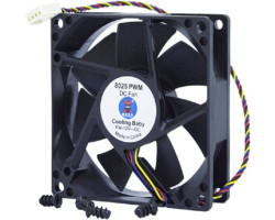 Вентилятор 80 мм, Cooling Baby, Black, 80х80х25 мм, 500-2300 об/ хв, (8025 PWM)