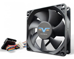 Вентилятор 80 мм, Frime 80x80x25мм 4pin+Molex 2000rpm 2Ball Bearing Black (FF80252BBPWM)
