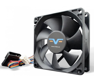 Вентилятор 80 мм, Frime 80x80x25мм 4pin+Molex 2000rpm 2Ball Bearing Black (FF80252BBPWM)