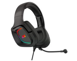 Навушники 2E HG340 GAMING, Black, 2x3.5 мм + USB для подсветки, мікрофон, (2E-HG340BK)