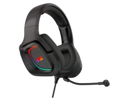 Навушники 2E HG340 GAMING, Black, 2x3.5 мм + USB для подсветки, мікрофон, (2E-HG340BK)