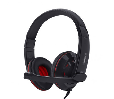 Навушники Gemix HP-220MV, Black/ Red, 2 x Mini jack (3.5мм), накладні