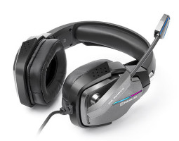 Наушники REAL-EL GDX-7680, Black, Mini jack + USB, накладные, микрофон, кабель 2.2 м (GDX-7680)-foto3