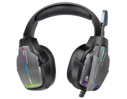 Навушники REAL-EL GDX-7780 Surround 7.1, Black, RGB, USB, накладні, мікрофон, кабель 2.2 м -foto2