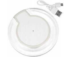 Беспроводное зарядное устройство Aptel US7, White, input 5V/ 2A, output 5V/ 1A, кабель micro-USB