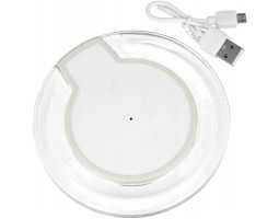 Беспроводное зарядное устройство Aptel US7, White, input 5V/ 2A, output 5V/ 1A, кабель micro-USB