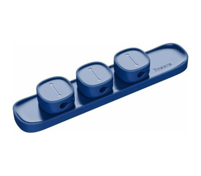 Держатель кабеля Baseus Peas Cable Clip Dark Blue (ACWDJ-03), 9x1.8 см + 3 магнита 1.6x1.6 x0.6см