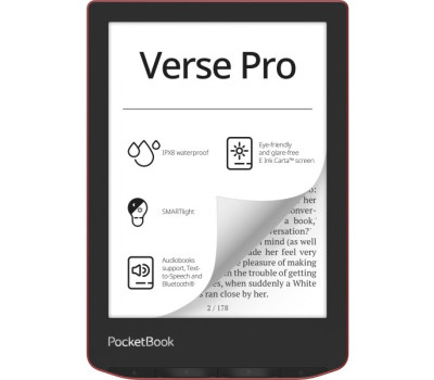 Електронна книга 6&Prime; PocketBook Verse Pro PB634 Passion Red (PB634-3-CIS) E-Ink Carta